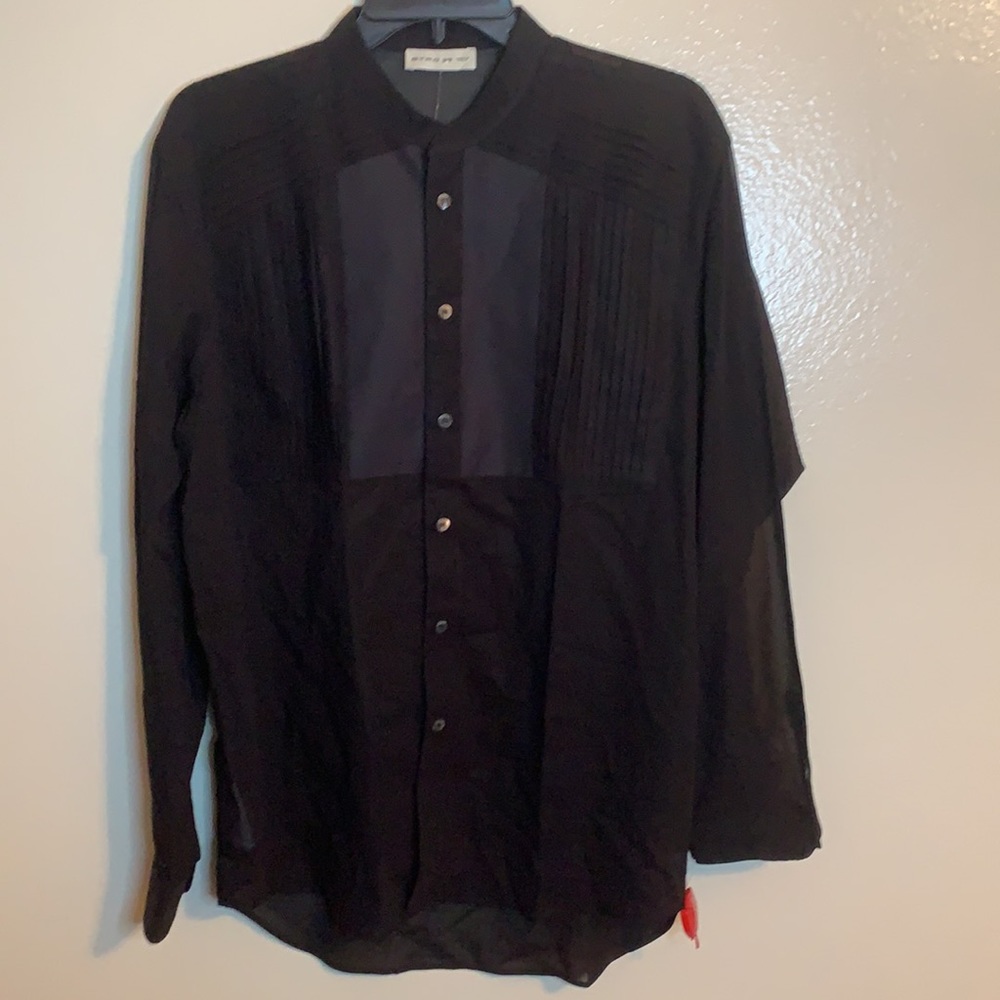 NWOT ETRO Long Sleeve Black Blouse